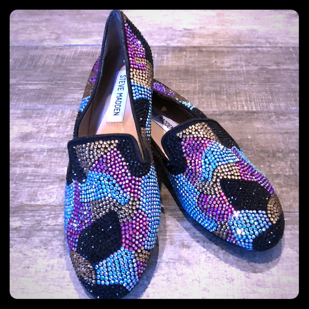 Steve Madden Sparkle, crystal flats